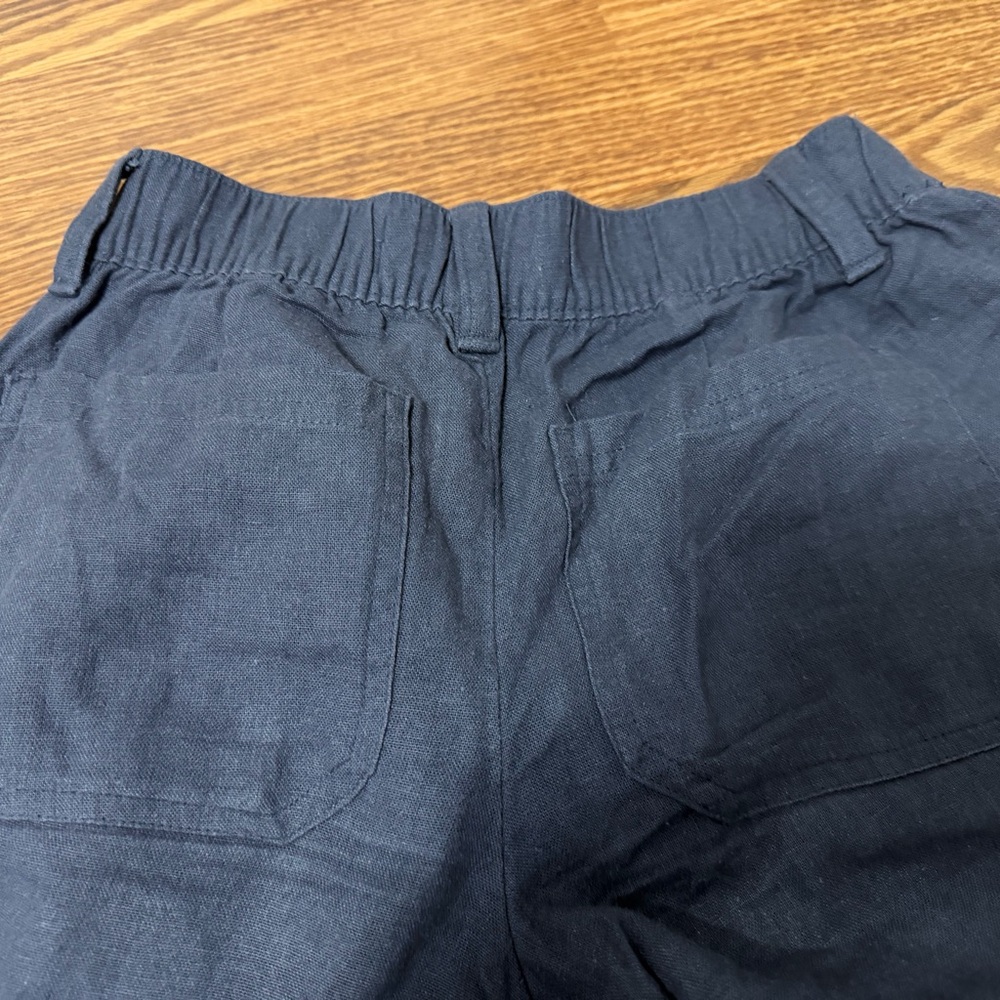 Hollister Navy ultra low rise baggy linen Pants